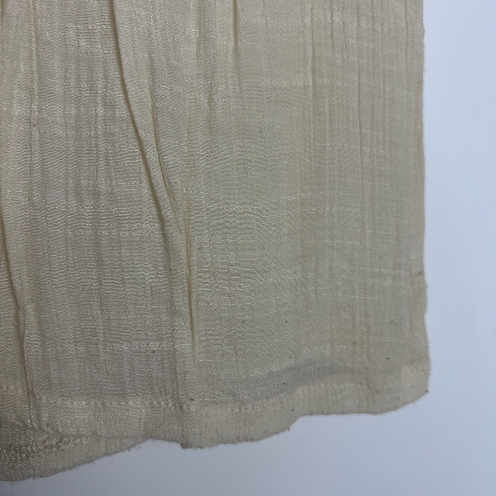 Cream Lace-Trimmed Women's Top with Bow Tie - Picture 14 of 14